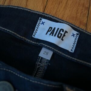 Like New- Paige Size 28 Dark Wash Skinny Jeans